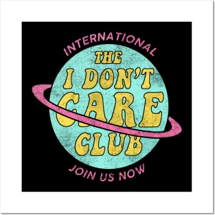 I don't Care Club // Pastel Colors Funny Quotes Posters and Art